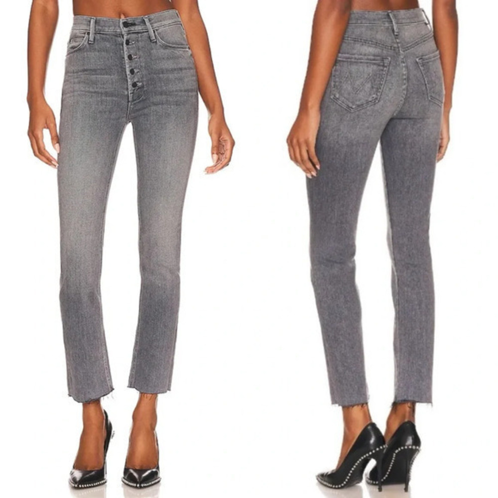 New Mother The Pixie Dazzler Ankle Fray Jeans in Digging Up Dirt Size 25